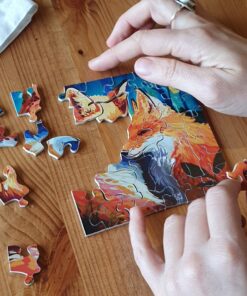 Puzzle 2 renards – 40 pièces – en bois
