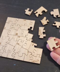 puzzle original en bois "coins coins coins" imaginé conçu fabriqué en france, découpé au laser