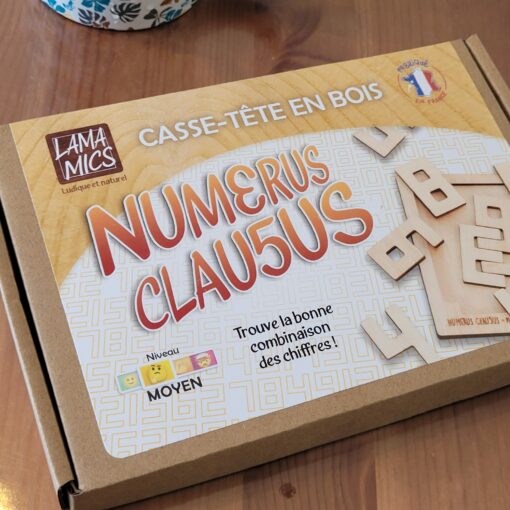Numerus Clausus – Casse-tête en bois - sauras tu placer tous les chiffres dans le cadre ? jeu fabriqué en France