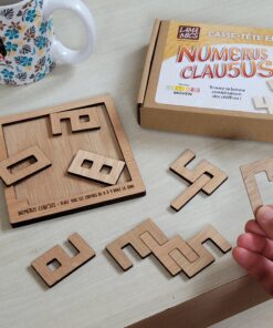 Numerus Clausus – Casse-tête en bois - sauras tu placer tous les chiffres dans le cadre ? jeu fabriqué en France