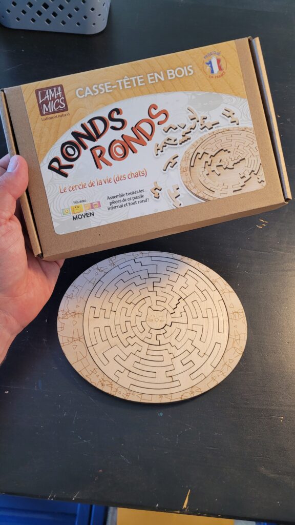 Ronds-ronds - Le grand cercle des chats - puzzle en bois imaginé et fabriqué en France, puzzle concentrique, puzzle en bois Lamamics