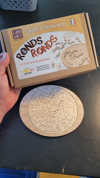 Ronds-ronds - Le grand cercle des chats - puzzle en bois imaginé et fabriqué en France, puzzle concentrique, puzzle en bois Lamamics