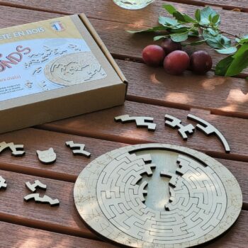 Ronds-ronds - Le grand cercle des chats - puzzle en bois imaginé et fabriqué en France, puzzle concentrique, puzzle en bois Lamamics