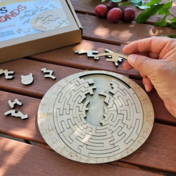 Ronds-ronds - Le grand cercle des chats - puzzle en bois imaginé et fabriqué en France, puzzle concentrique, puzzle en bois
